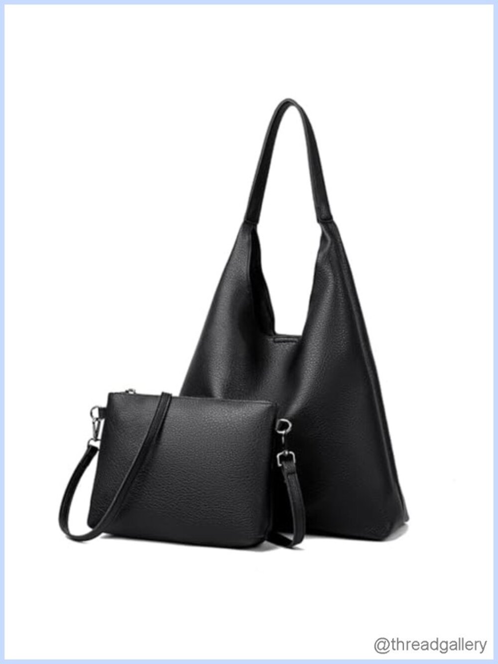 Vegan Leather Hobo Shoulder Tote Bag Large Magnetic Work Travel